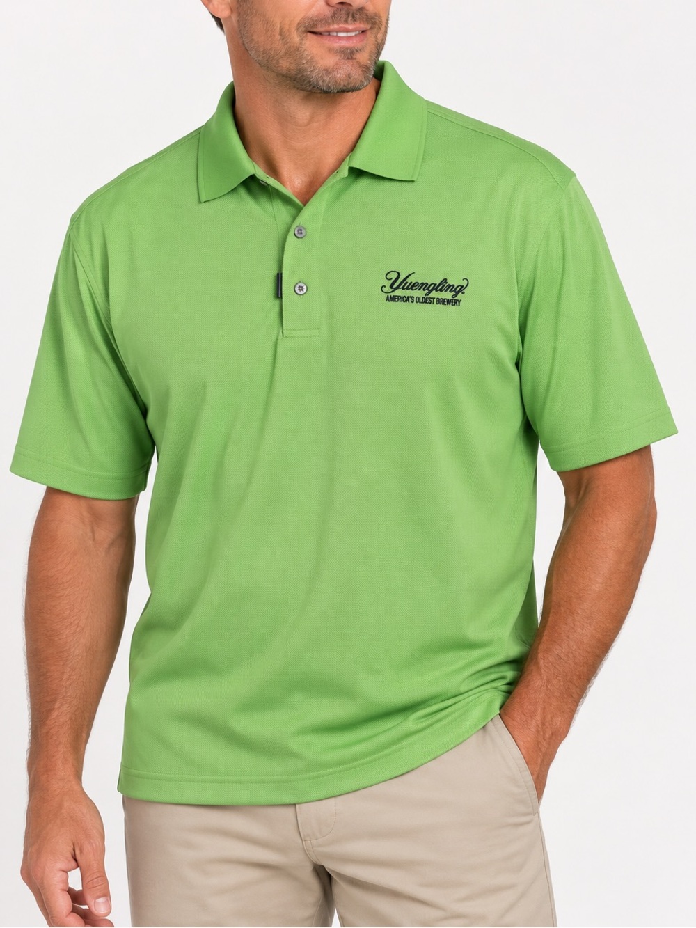 Pebble Beach NWT Yuengling green golf shirt men’s large